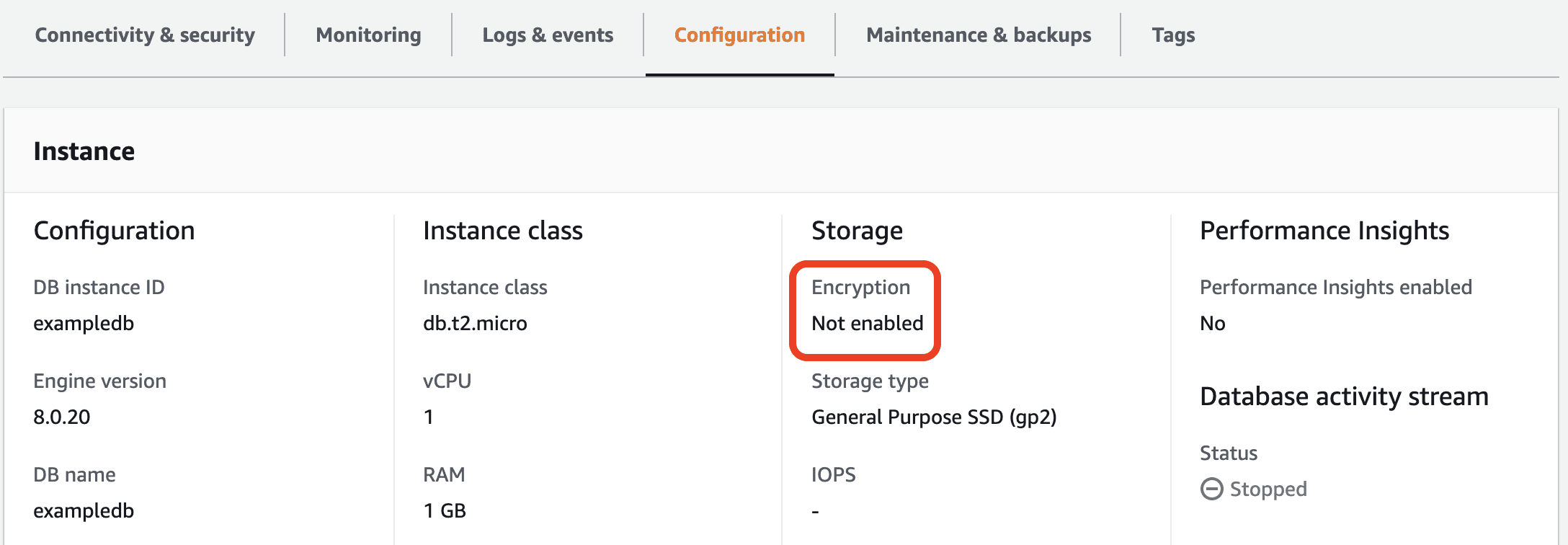 Enable encryption on existing RDS instance